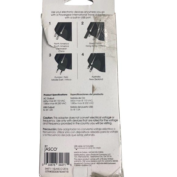 International Travel Adapter 1 AMP With USB Dual Charging Black - Picture 6 of 7